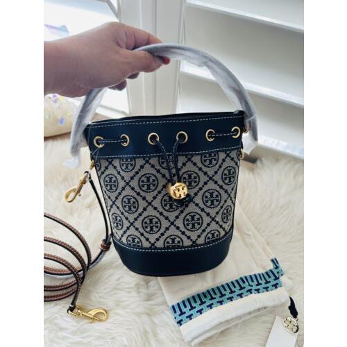 Tory Burch T Monogram Jacquard Mini Bucket Bag