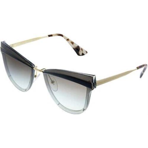 Prada PR 12US KUI0A7 Grey Plastic Cat-eye Sunglasses Grey Gradient Lens