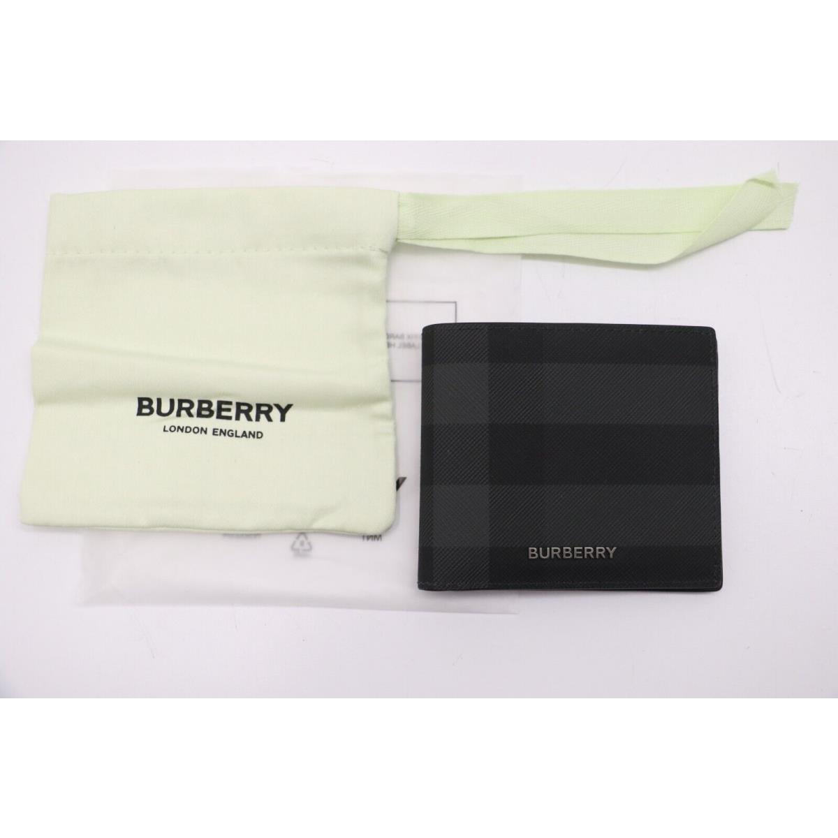 Burberry Charcoal Check Bifold Wallet