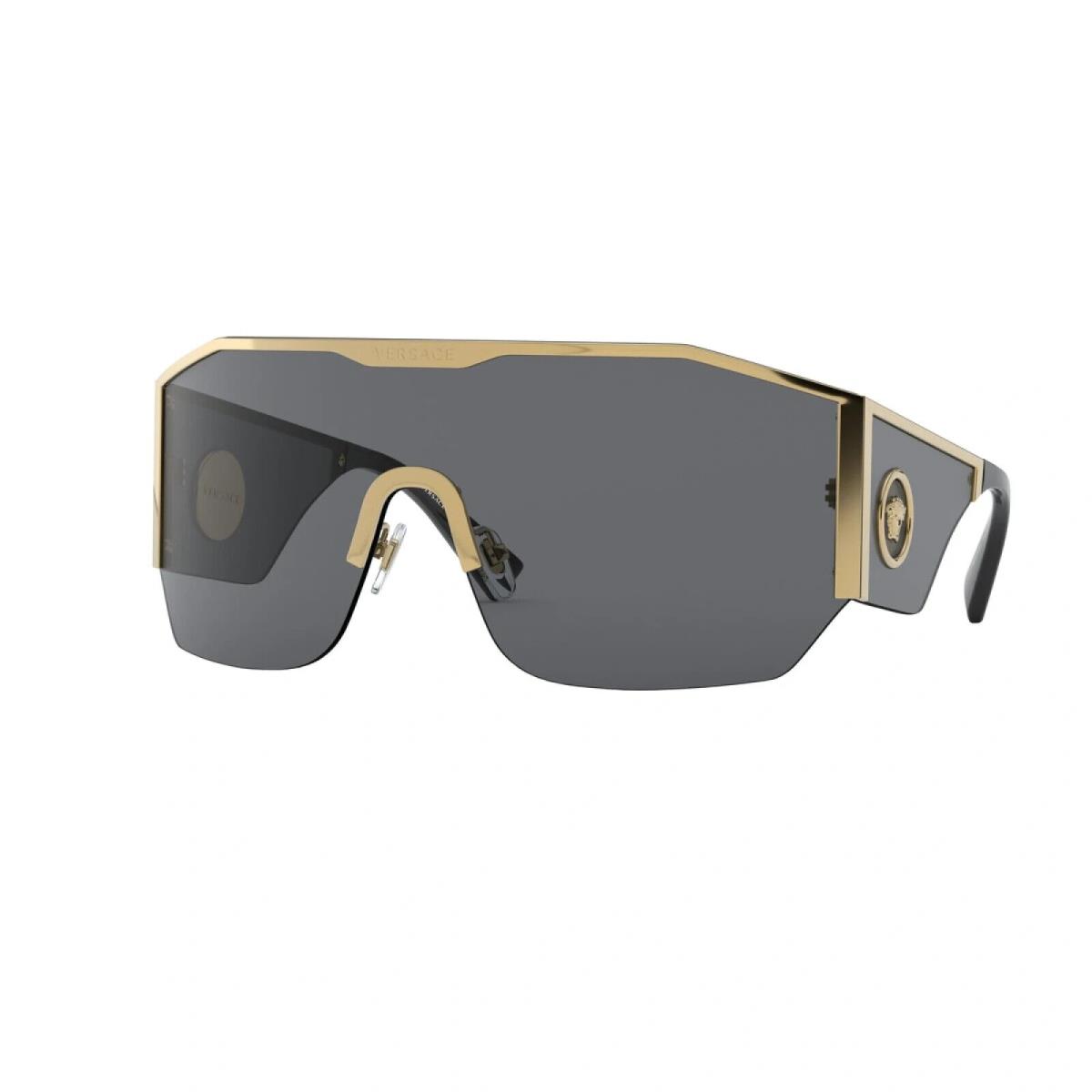 Versace VE2220 100287 Gold Frame-dark Grey Lens Unisex Sunglasses