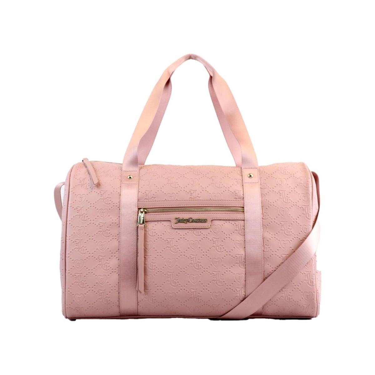 Juicy Couture Rosie Overnight Duffle Weekender Large Bag Dusty Blush JC Logo - Handle/Strap: Dusty Blush, Hardware: Gold, Exterior: Dusty Blush