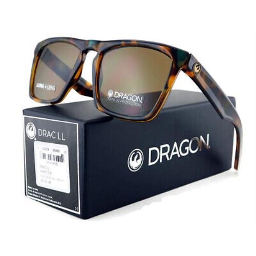 Dragon Drac Sunglasses Tortoise Blue / Lumalens Brown Lens - Frame: Tortoise w/ Blue, Lens: Brown
