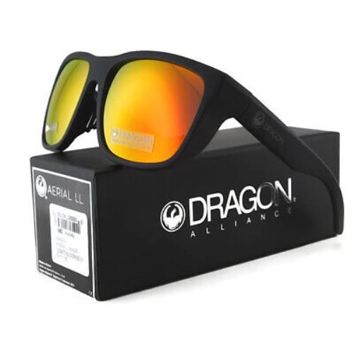 Dragon Aerial Sunglasses Matte Black / Lumalens Orange Ion Mirrored Lens - Frame: Matte Black, Lens: Orange Ion