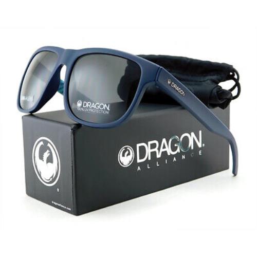 Dragon Sesh LL Sunglasses 419 - Matte Navy Tropics / Smoke Lens - Frame: Matte Navy / Tropics, Lens: