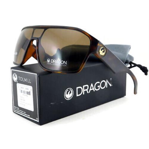 Dragon Tolm Sunglasses Matte Tortoise / Lumalens Brown Shield Lens - Frame: , Lens: Lumalens Brown