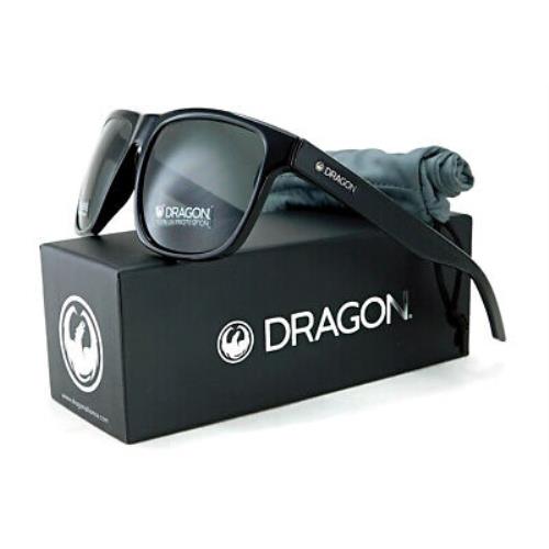Dragon Sesh Polarized Sunglasses Shiny Black / LL Smoke Polar Lens