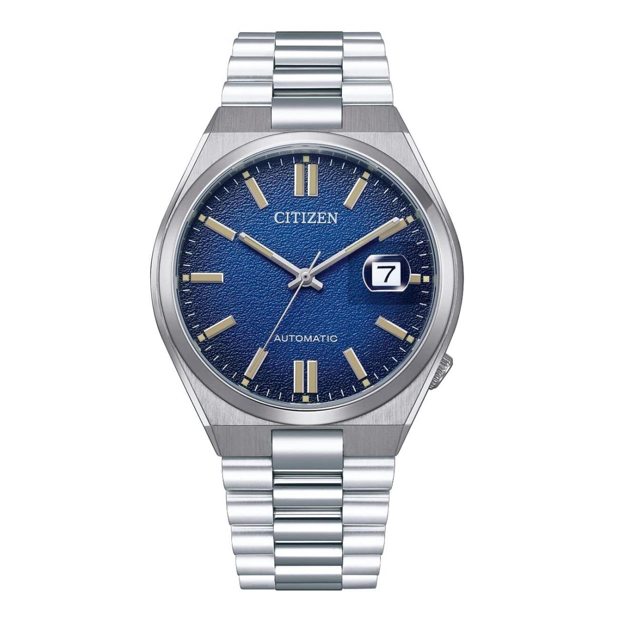 Citizen Men`s Analogue Automatic Watch Tsuyosa Silver/blue Modern