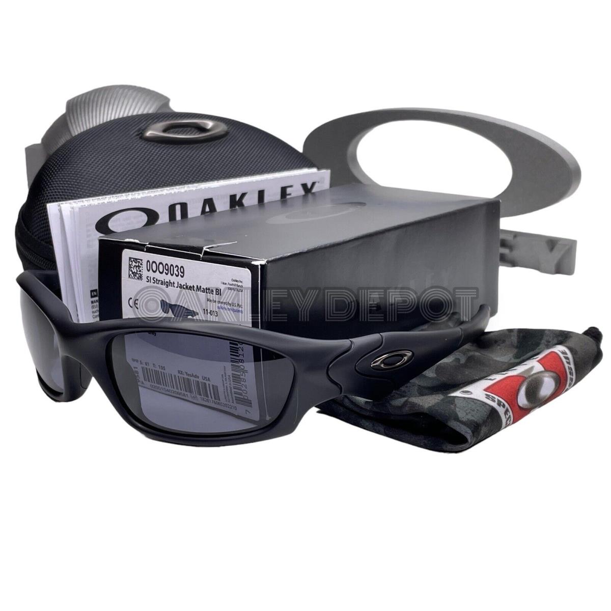 Oakley SI Straight Jacket 009039 Matte Black/grey Sunglasses 15