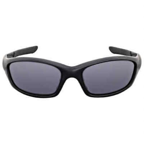 Oakley Straight Jacket Grey Wrap Men`s Sunglasses OO9039 11-013 61 - Frame: Black, Lens: Black