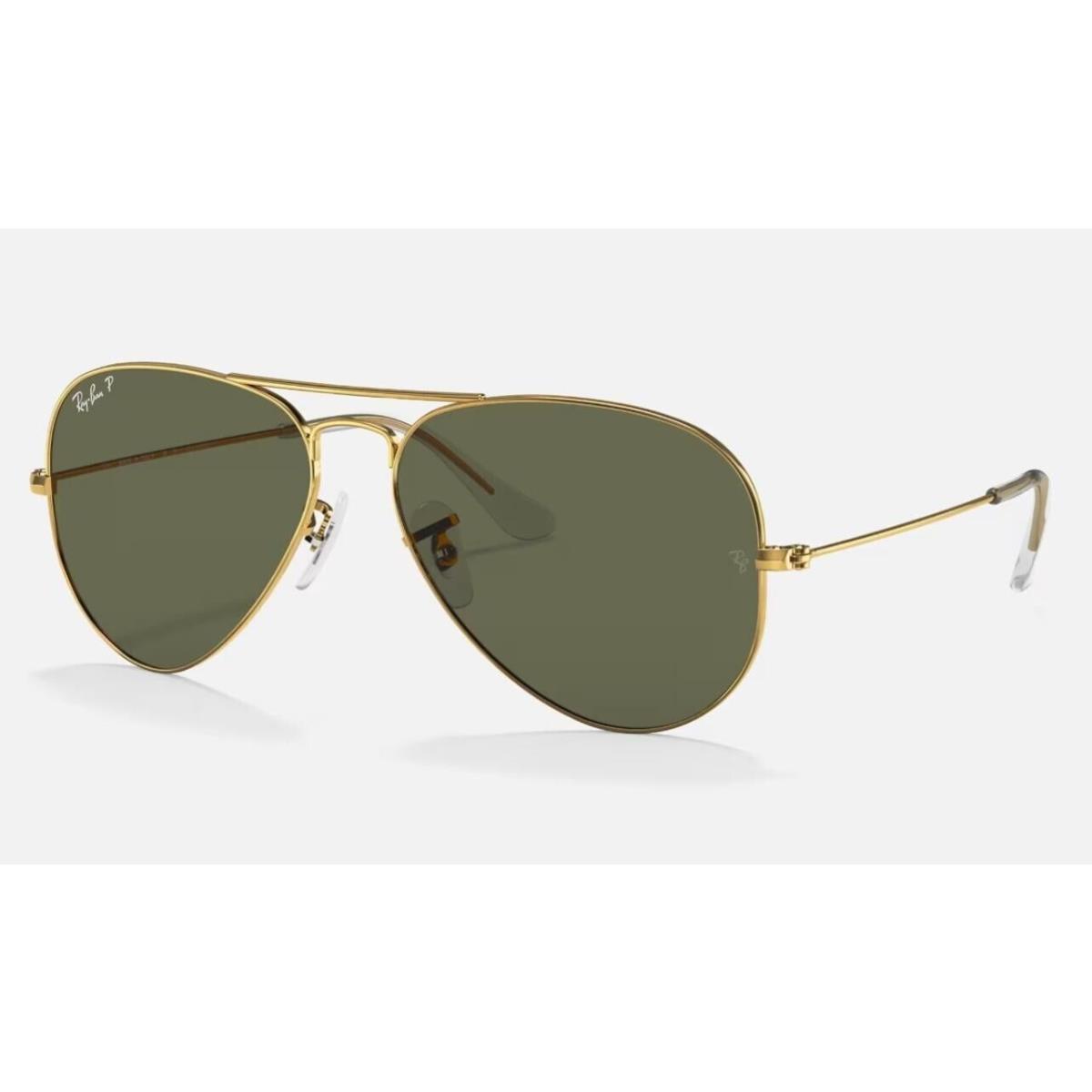 Ray-ban RB3025 Men`s Classic Aviator Sunglasses Gold/green Lens 58/14/135