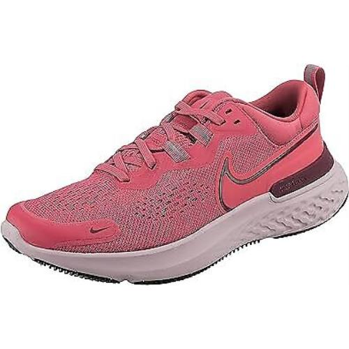 Nike Women`s React Miler 2 Running Shoes Archaeo Pink/beetroot 7 B Medium US