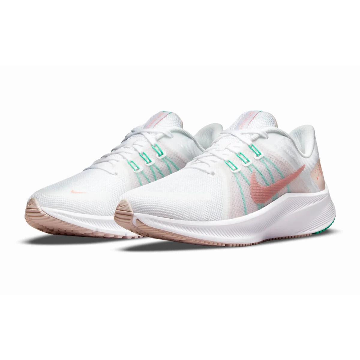 Nike Quest 4 Womens Size 11.5 Shoes DA1106 105 White Pink Green