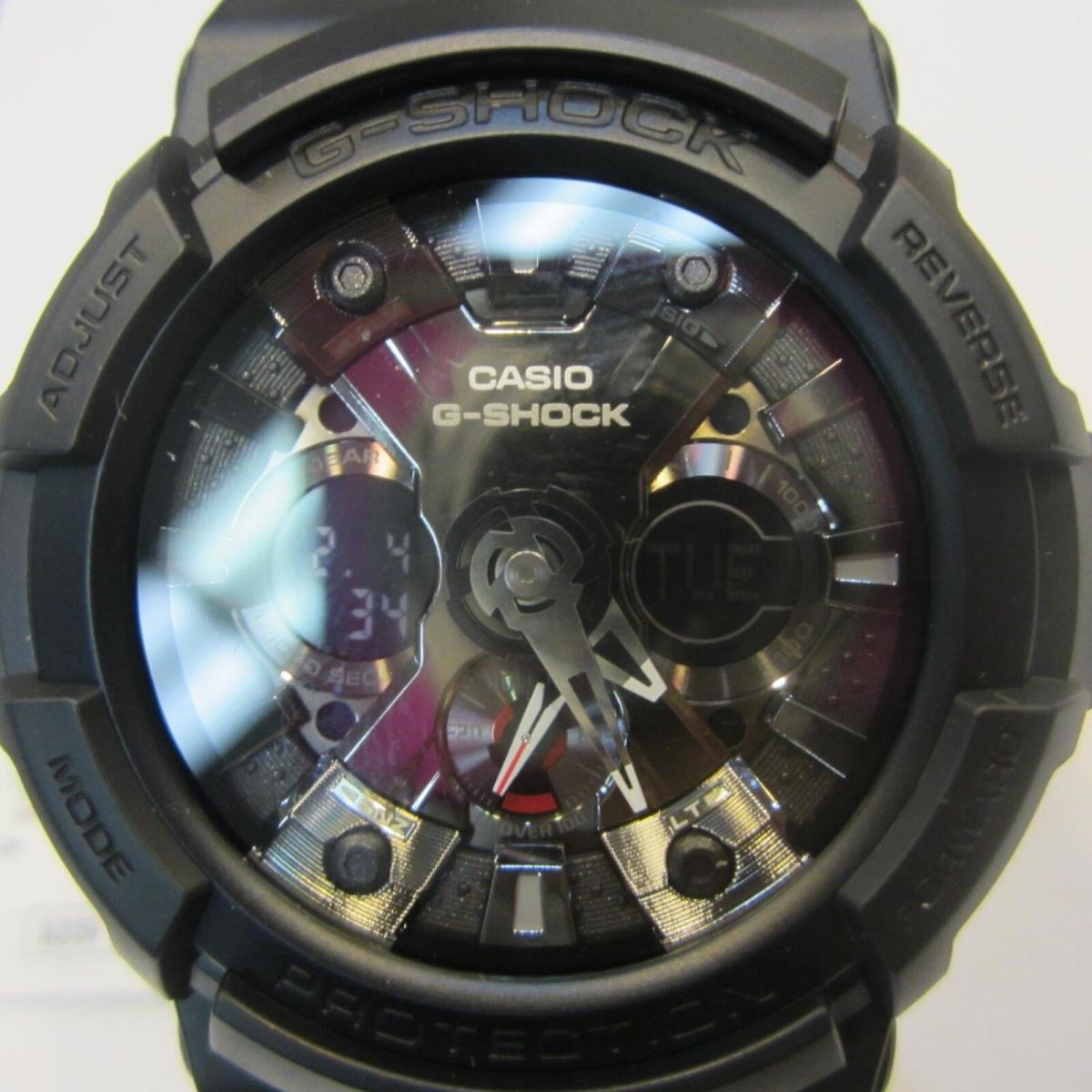 Casio G-shock Men`s Watch Chrono Black Pvc Soft Plastic GA110BR-5A