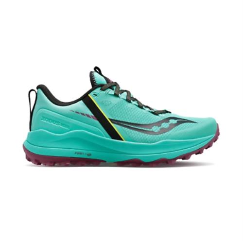 Saucony Women`s Xodus Ultra Trail Running Shoe - Cool Mint/dusk