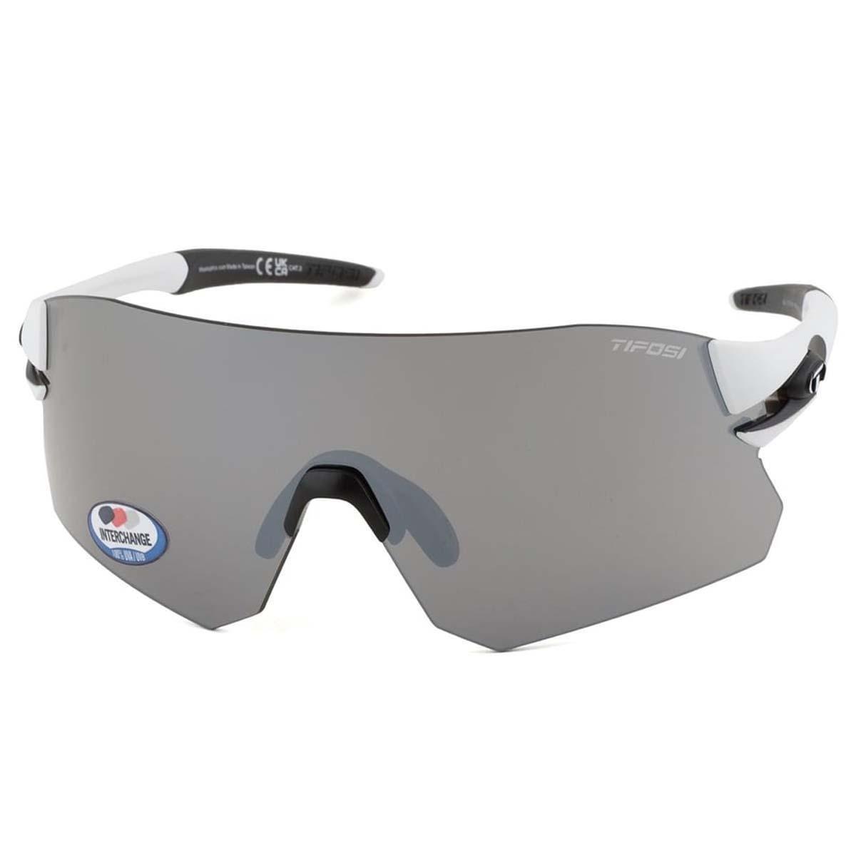 Tifosi Optics Rail Sunglasses White /Black - Smoke/AC Red/Clear