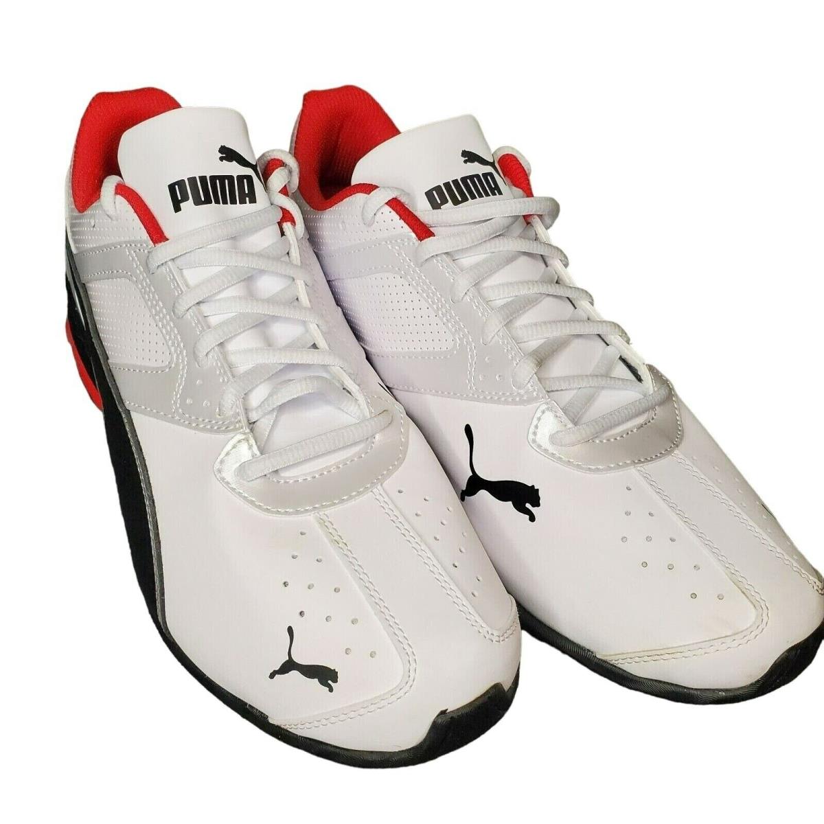 Puma Mens Tazon 6 FM White/black/silver Running Shoe 12 M Medium US
