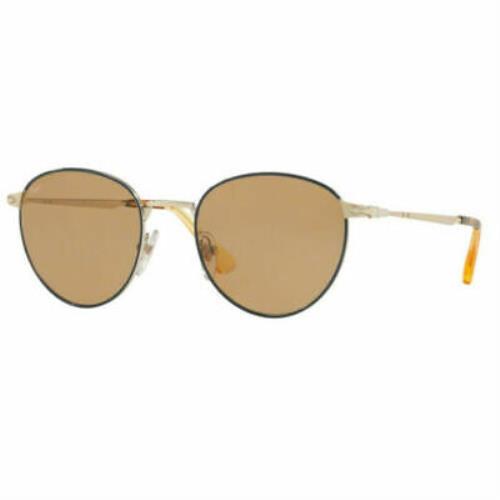 Persol Men`s PO2445S PO/2445/S 1084/53 Gold/blue Fashion Round Sunglasses 52mm