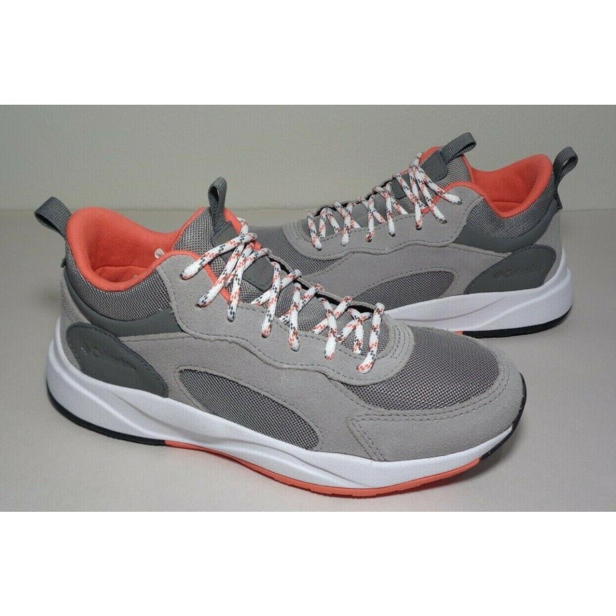Columbia Size 8 M Pivot Mid Waterproof Gray Leather Sneakers Women`s Shoes