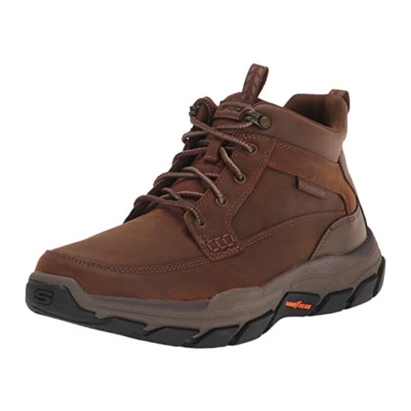 Skechers Men`s 204454 Ankle Boot Boswell Dark Brown Men`s 10 W/ Box Leather