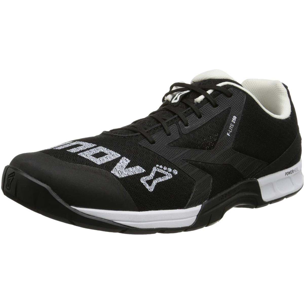 Inov8 F-lite 250 Athletic Shoes Womens Black White Lace Up Womens US Size 6