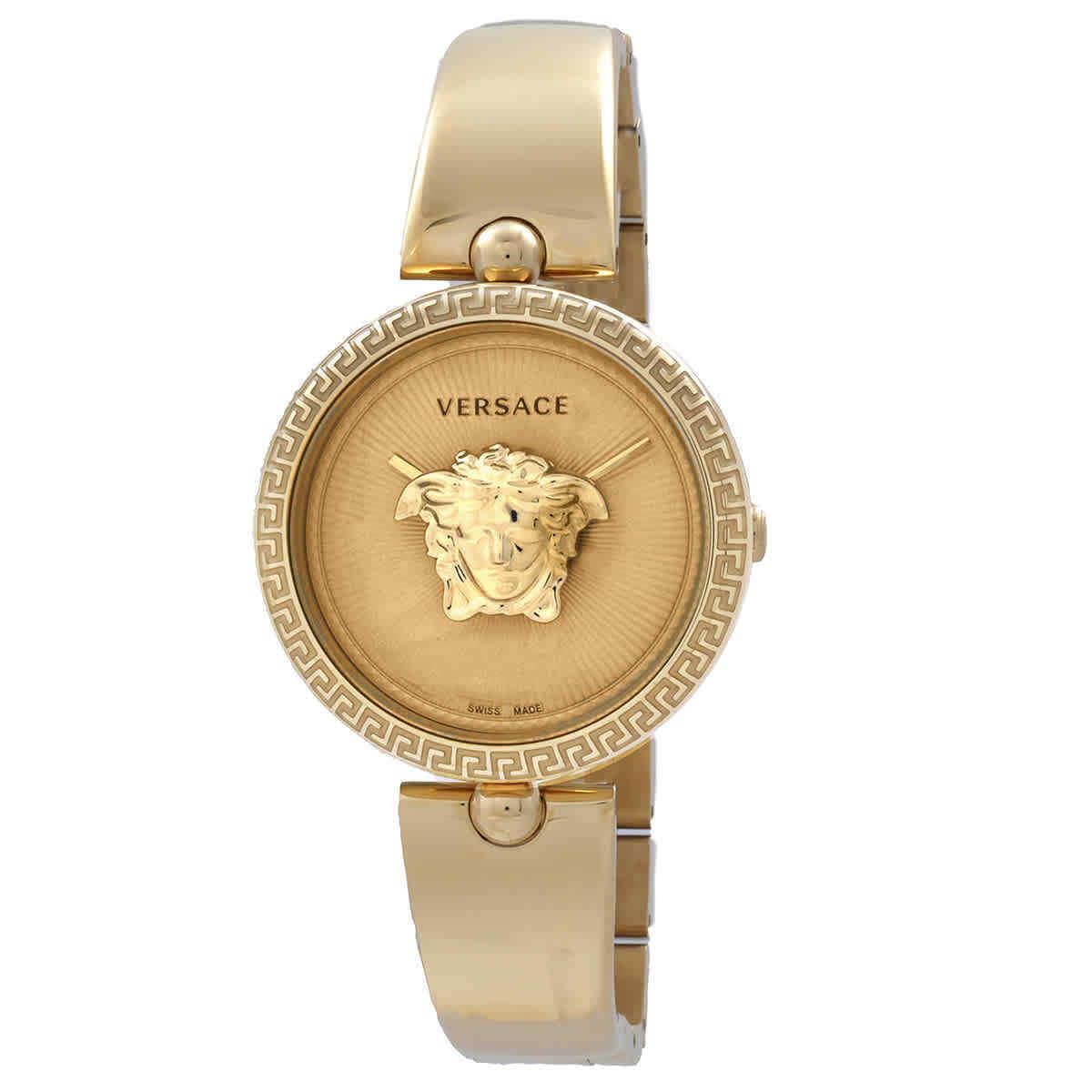 Versace Palazzo Empire Quartz Gold Dial Ladies Watch VECQ00618