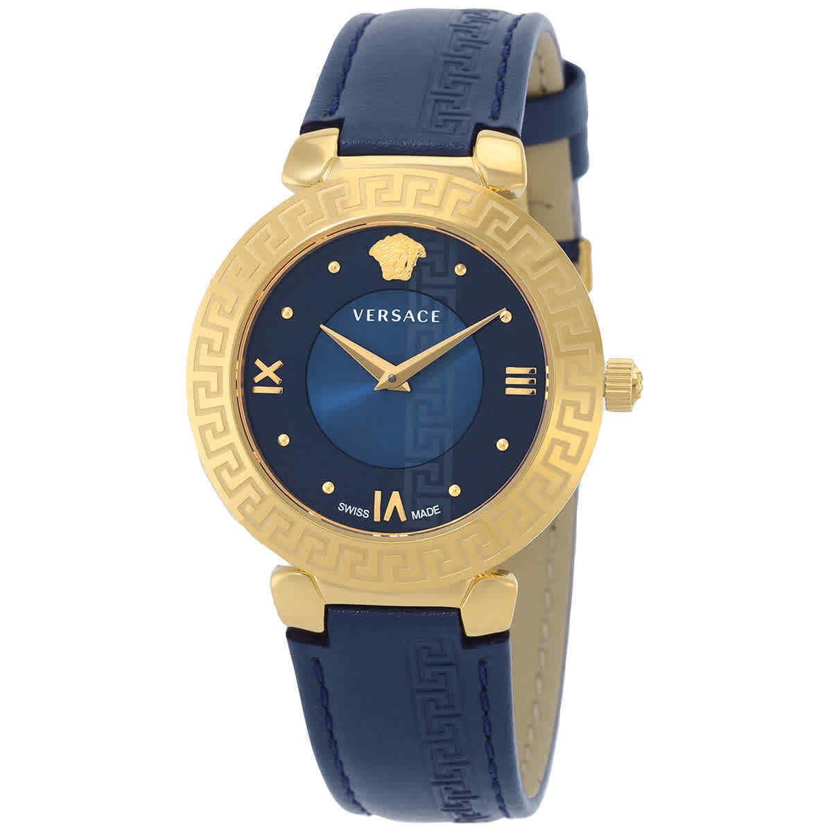 Versus by Versace Daphnis Quartz Blue Dial Ladies Watch V16040017 - Dial: Blue, Band: Blue, Bezel: Gold-tone