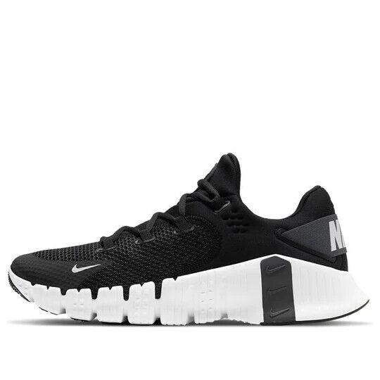 Nike Free Metcon 4 CT3886-010 Men`s Black/white Low Top Training Shoes FNK617 - Black/White