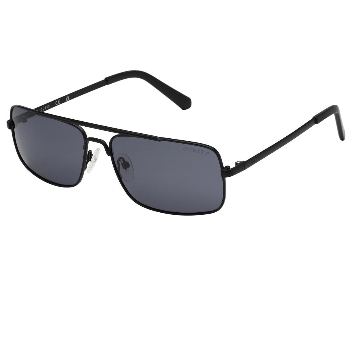 Guess Polarized Metal Navigator Sunglasses GU00060-02DA Full Rim Black