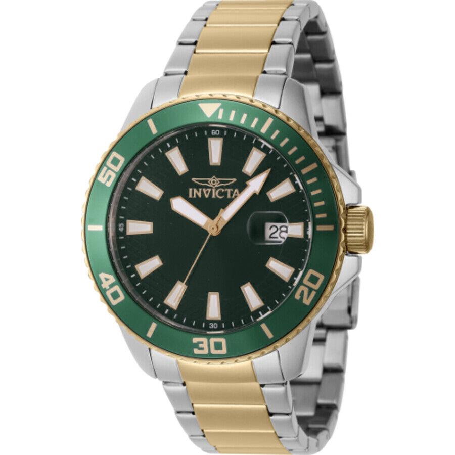 Invicta Pro Diver Quartz Green Dial Men`s Watch 46072