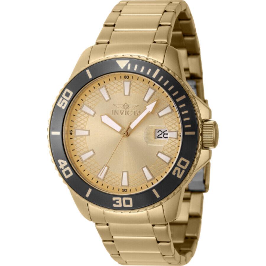 Invicta Pro Diver Quartz Gold Dial Men`s Watch 46069