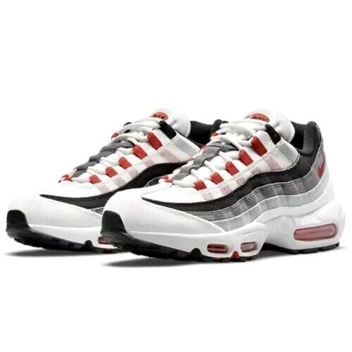 Nike Air Max 95 QS Youth Size 4.5 Shoes DH9792 100 Summit White/chile Red