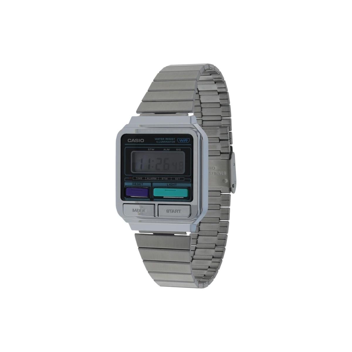 Casio A120WE-1A Unisex Watch Stainless Steel Band Digital Display