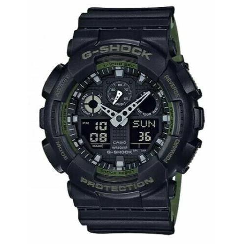 Casio G-shock Men`s Quartz World Time Chronograph Alarm 51mm Watch GA100L-1A