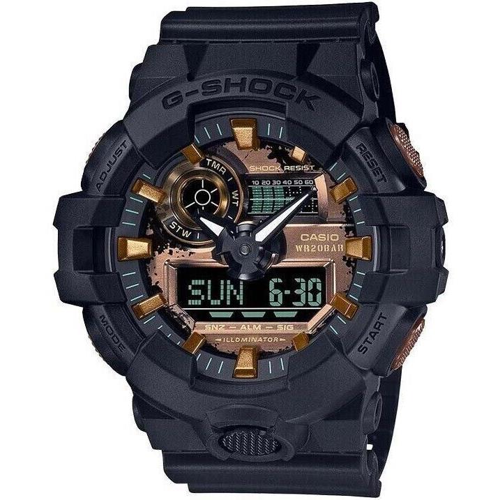 Casio Men`s G-shock Rusted Iron Dial Analog-digital Watch GA700RC-1A