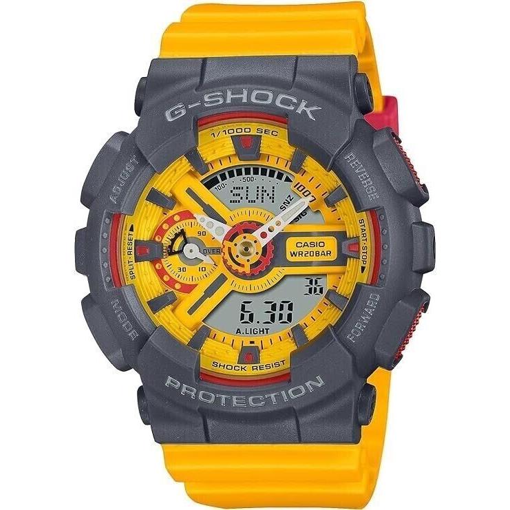 Casio G-shock Yellow Color Retro Model Digital Unisex Watch GMAS110Y-9A - Yellow Dial, Yellow Band