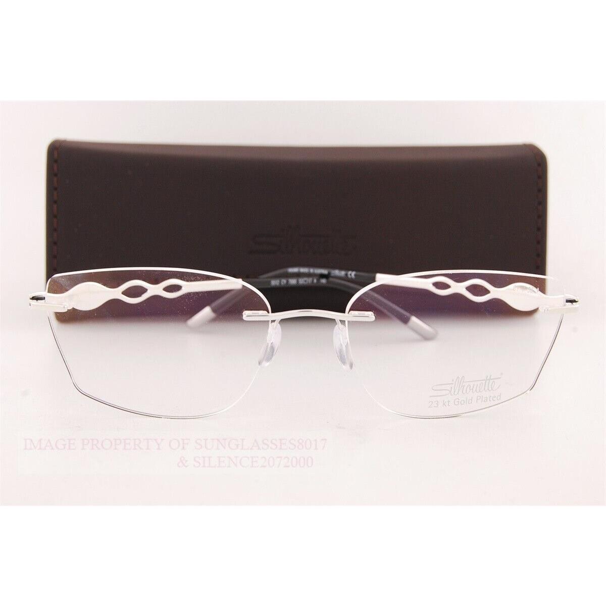 Silhouette Eyeglass Frames Charming Diva 5512 CY 7000 Silver23kt Gold Plated