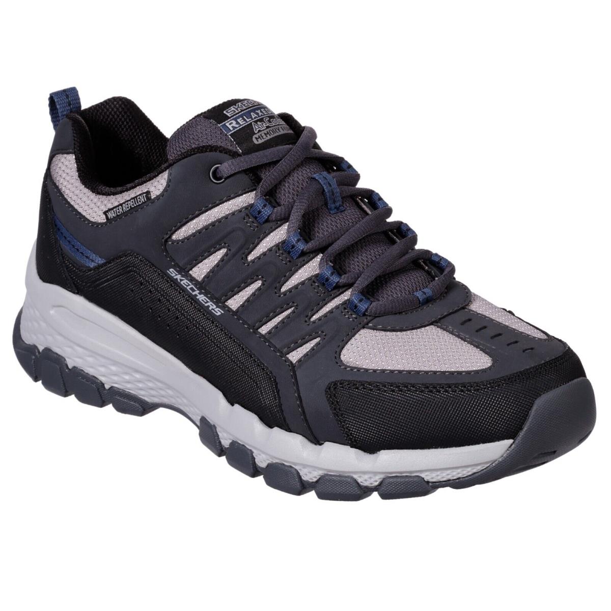 Skechers Wide Width Charcoal Shoes Men`s Memory Foam Comfort Casual Sporty 51585
