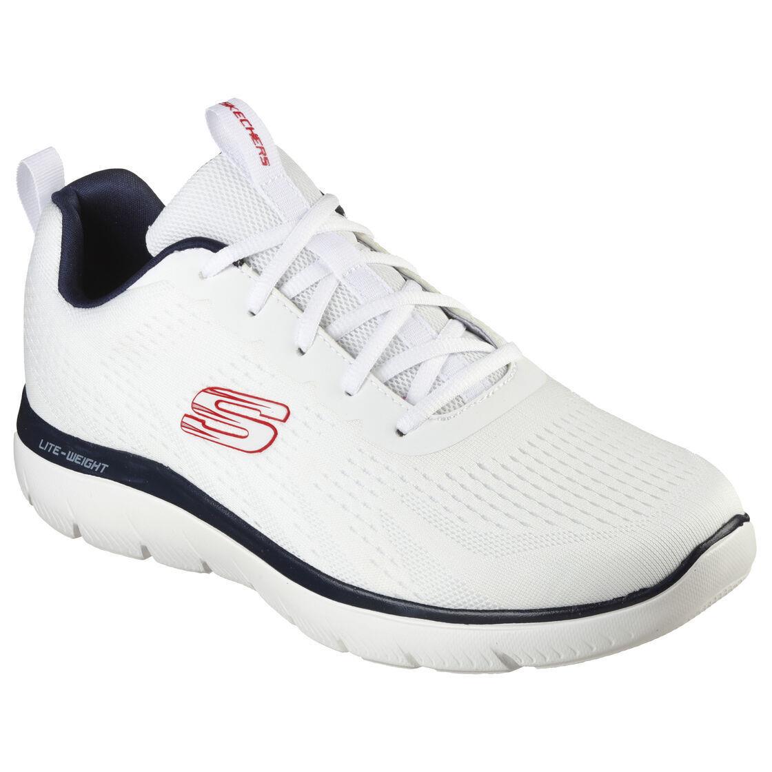 Man Skechers Summits Torre 232395 Lace-up Shoe Color White/navy