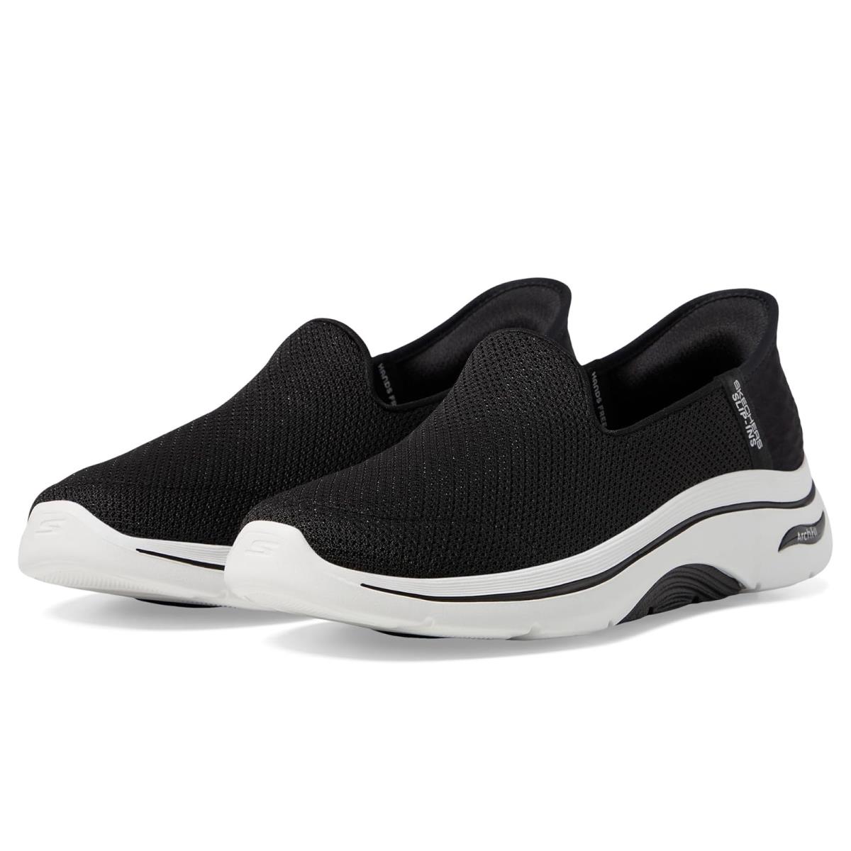 Woman`s Skechers Performance Go Walk Arch Fit 2.0 Delara Hands Free Slip-ins Black/White