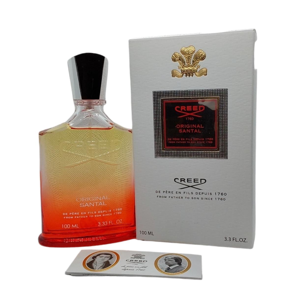 Creed Santal Eau De Parfum 3.3 oz 100 ml Men Perfume Edp Cologne