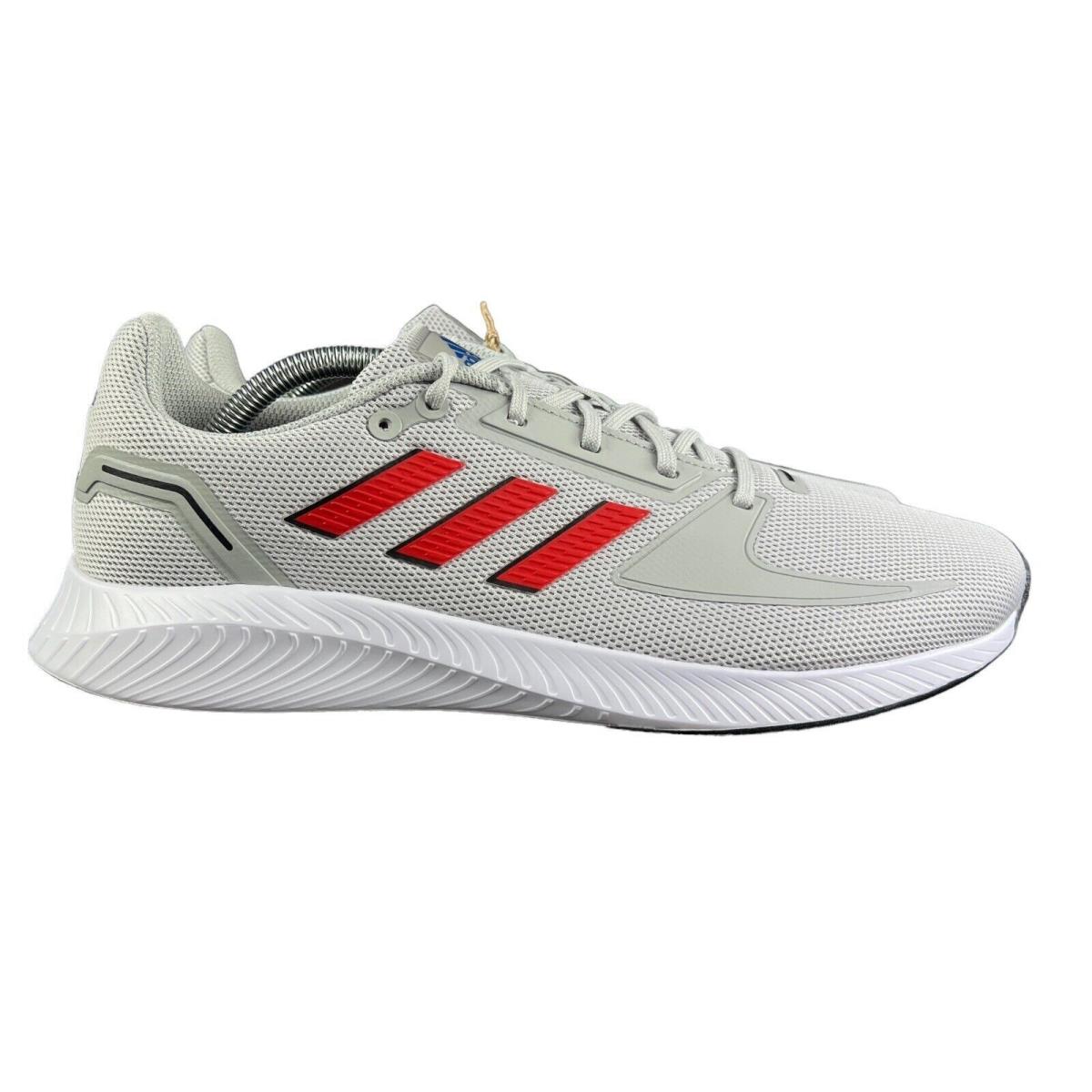Adidas Runfalcon 2.0 Grey Two Vivid Red Core Black Shoes GV9553 Men`s Sz 11-11.5