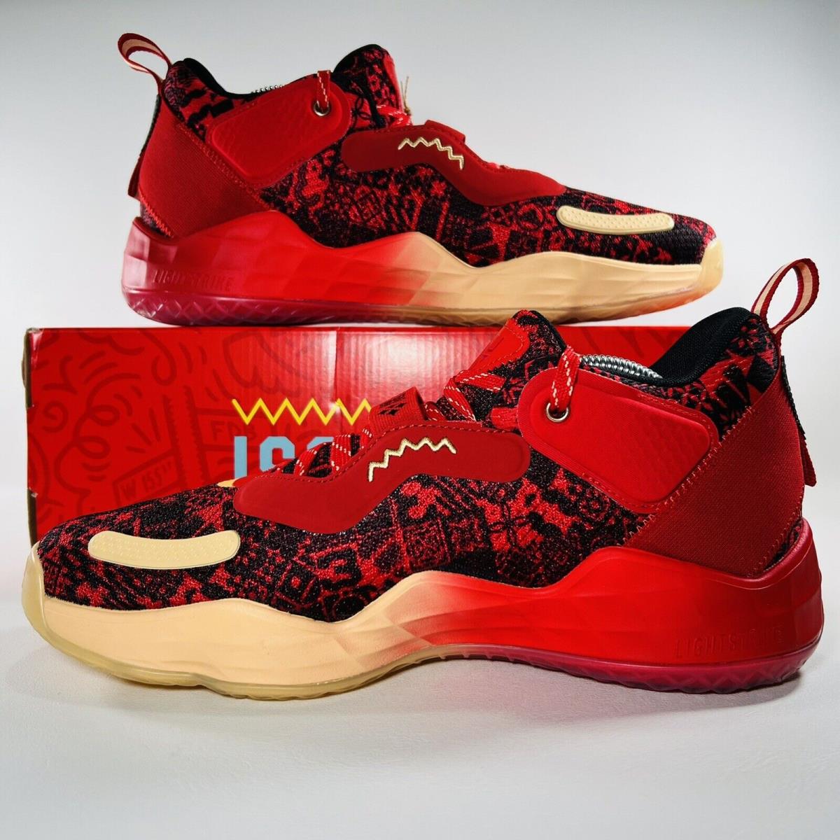 Adidas Lunar Year D.o.n Issue 3 Gca Basketball Shoe Red Men Athletic Sneaker SporTipTop