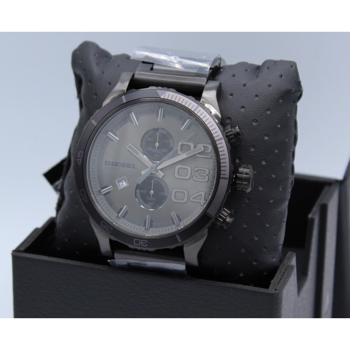 Diesel Double Down 48 Gunmetal Grey Smoke Men`s DZ4314 Watch