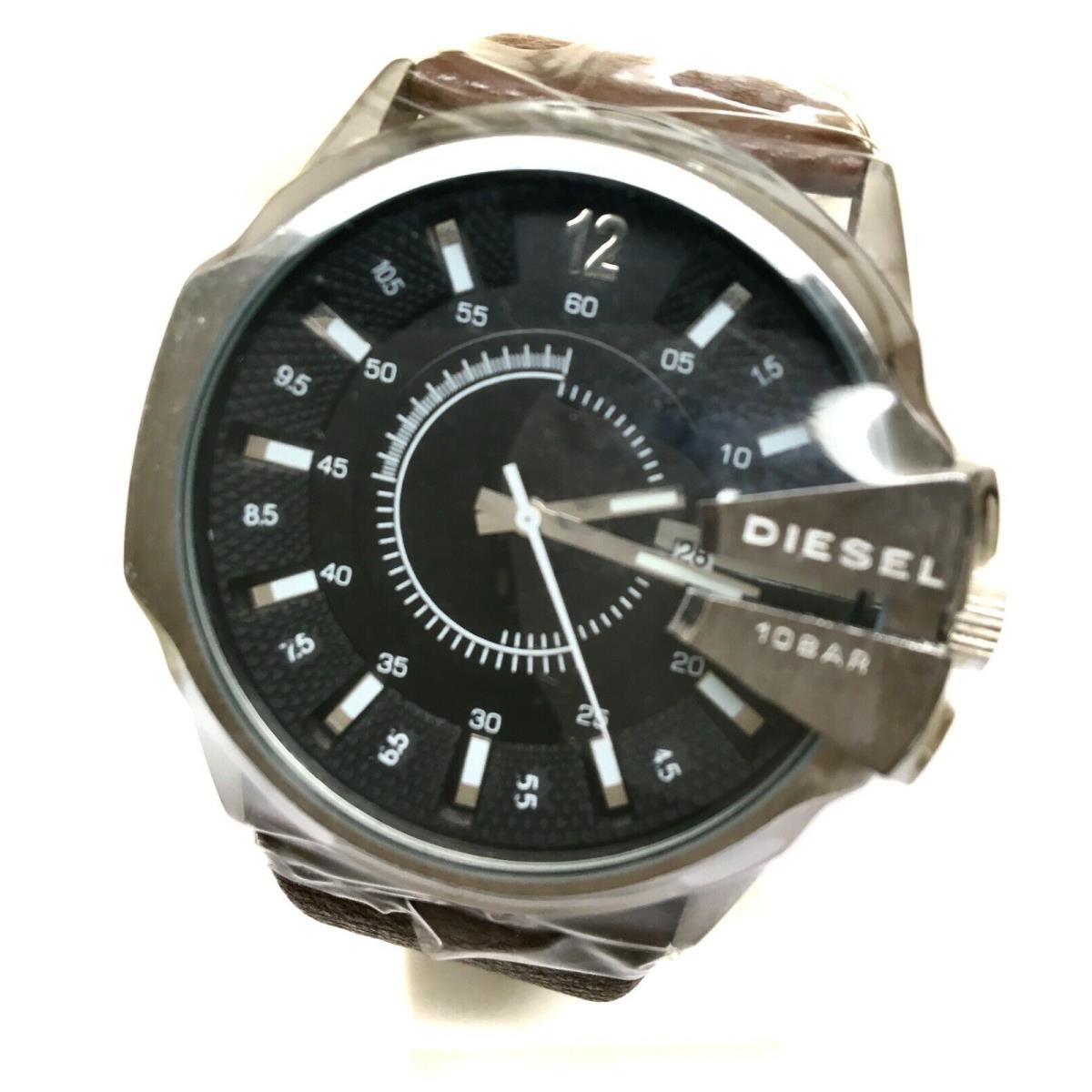 Diesel DZ1206 Men`s Master Chief Stainless Steel Brown Leather Strap NO Box