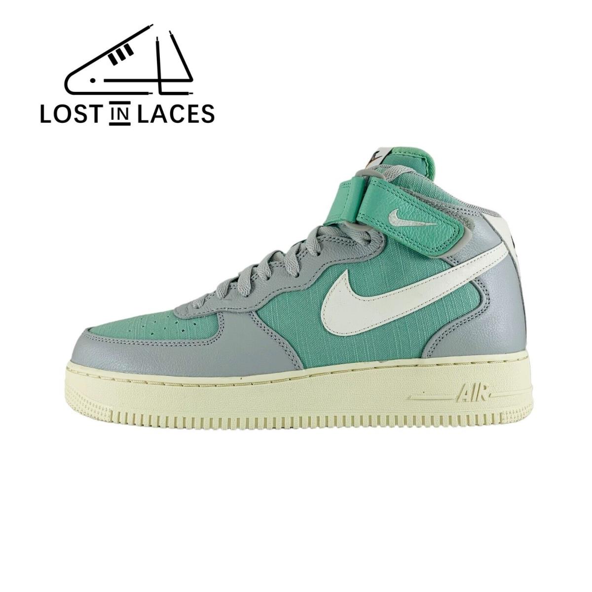 Nike Air Force 1 Mid `07 LX Green Gray White Sneakers Shoes Men`s Sizes - Green