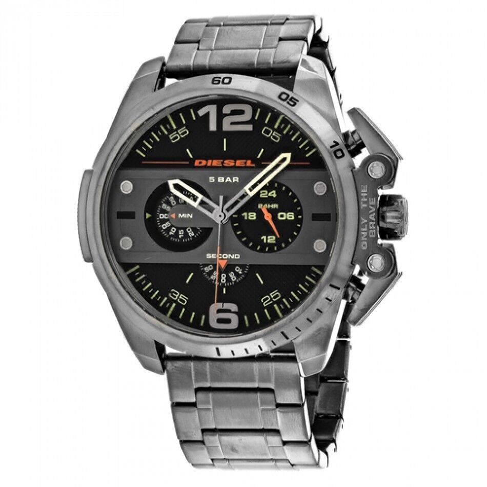 Diesel Ironside Gunmetal Gray Tone Chronograph Bracelet Watch DZ4363