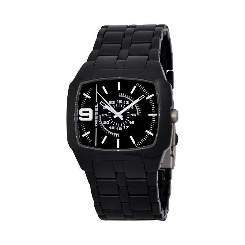 Diesel Black Tone Acrylic Band Bracelet+white Markings Watch DZ1549