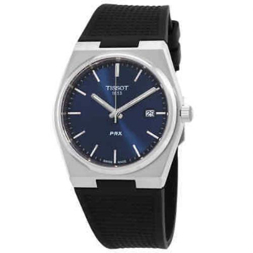 Tissot Prx Quartz Blue Dial Men`s Watch T137.410.17.041.00 - Dial: Blue, Band: Black, Bezel: Silver-tone