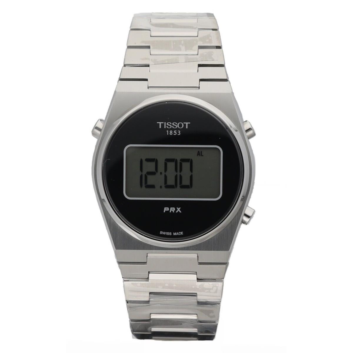 Tissot Prx Digital T137.263.11.050.00 35 mm Steel Black Tonneau Men`s Watch