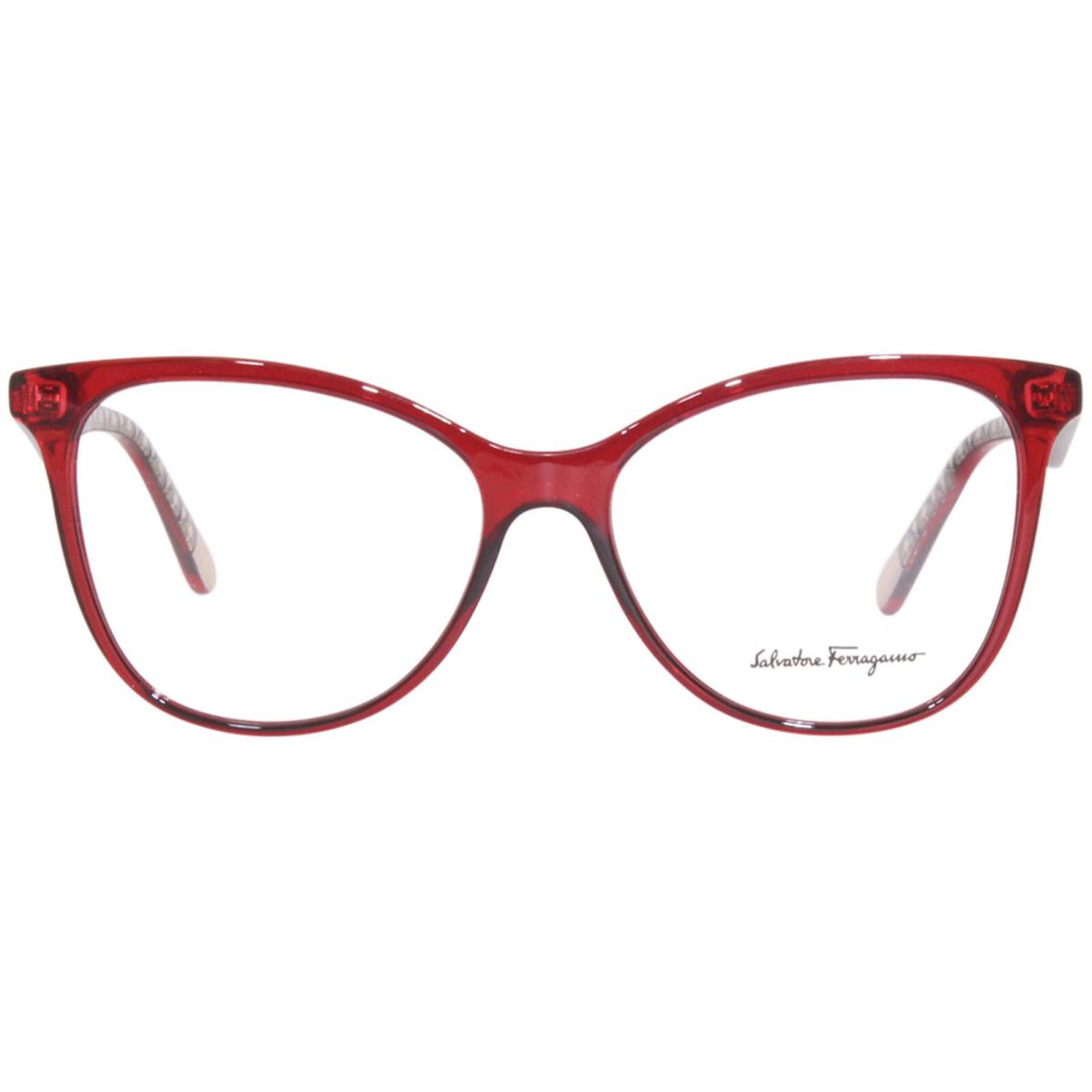 Salvatore Ferragamo SF2892 634 Eyeglasses Women`s Crystal Burgundy Full Rim 54mm